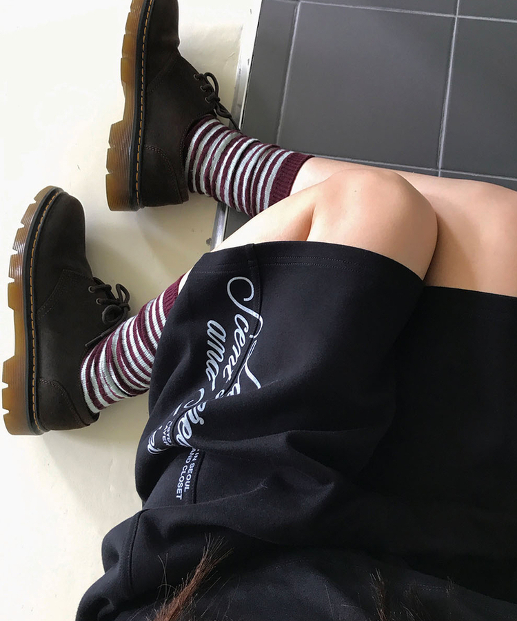 レタリングバミューダトレーナーパンツ BLACK