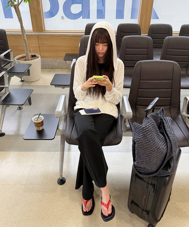 ブーツカットバンディングパンツ BLACK
