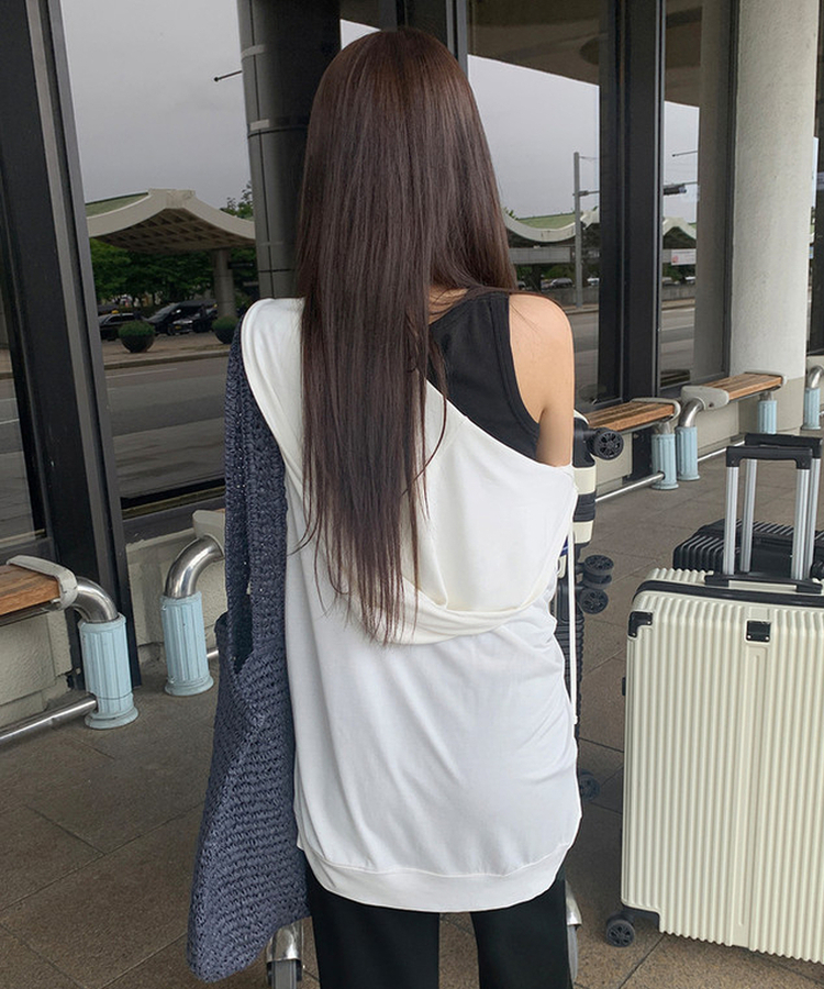 ブーツカットバンディングパンツ BLACK