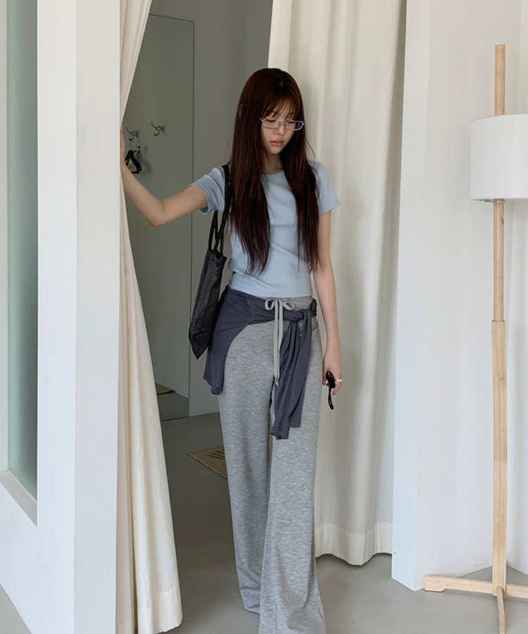 ブーツカットバンディングパンツ GREY