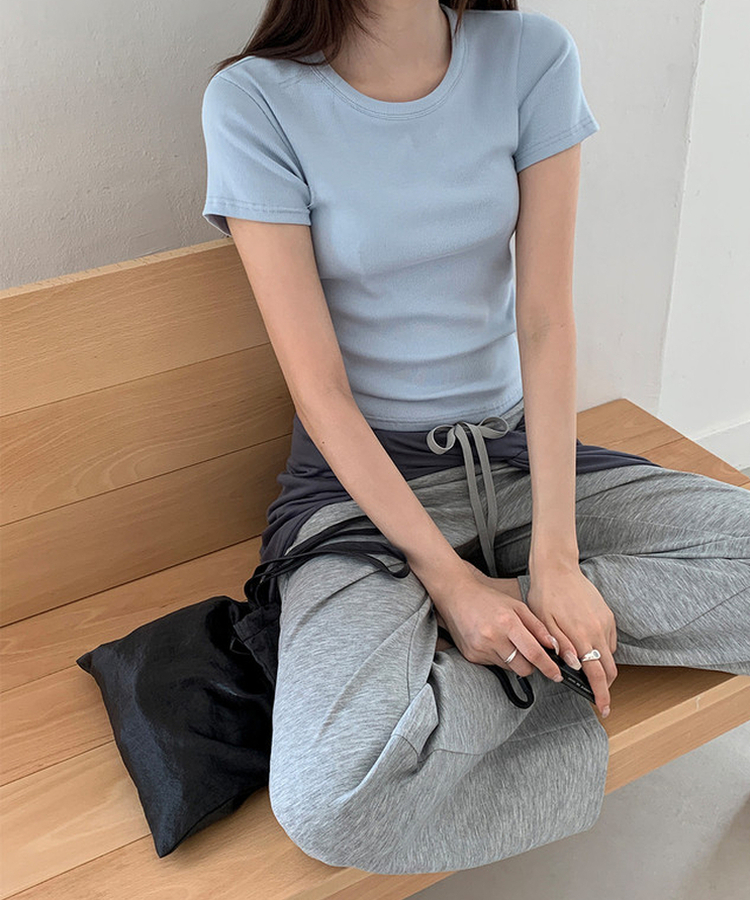 ブーツカットバンディングパンツ GREY