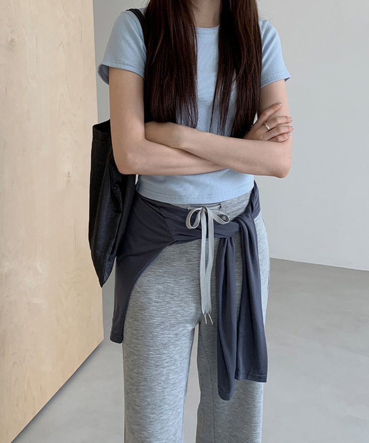 ブーツカットバンディングパンツ GREY