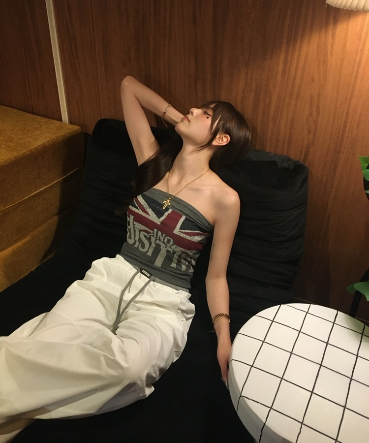 레이어드 와이드 트레이닝 팬츠 화이트
