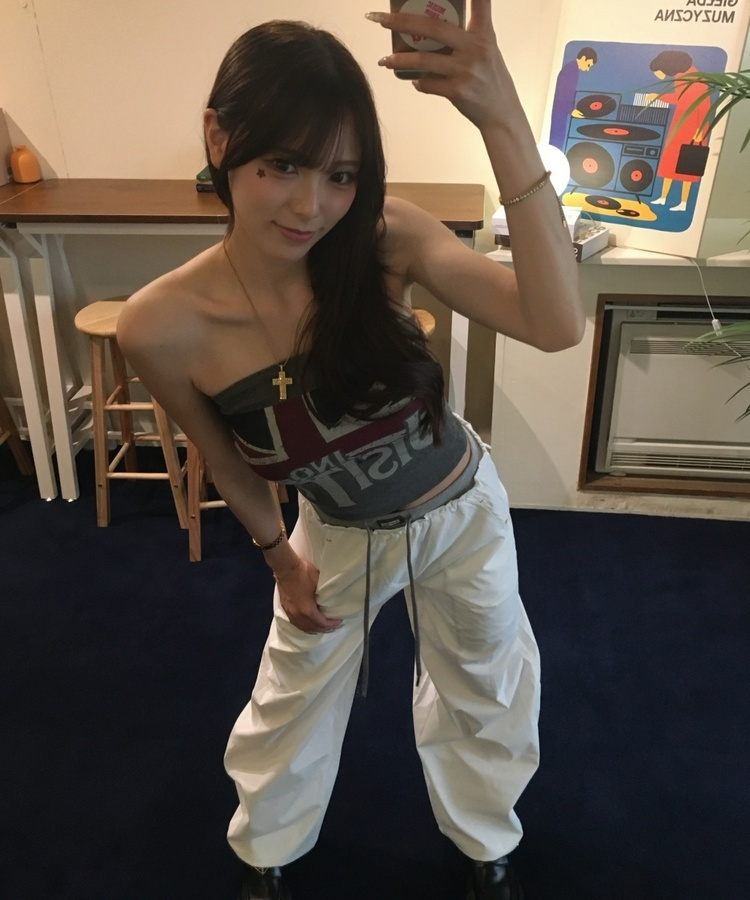 레이어드 와이드 트레이닝 팬츠 화이트