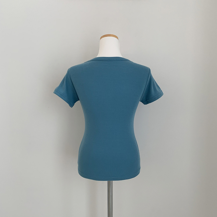 ストレッチUネック半袖Tシャツ(6color)