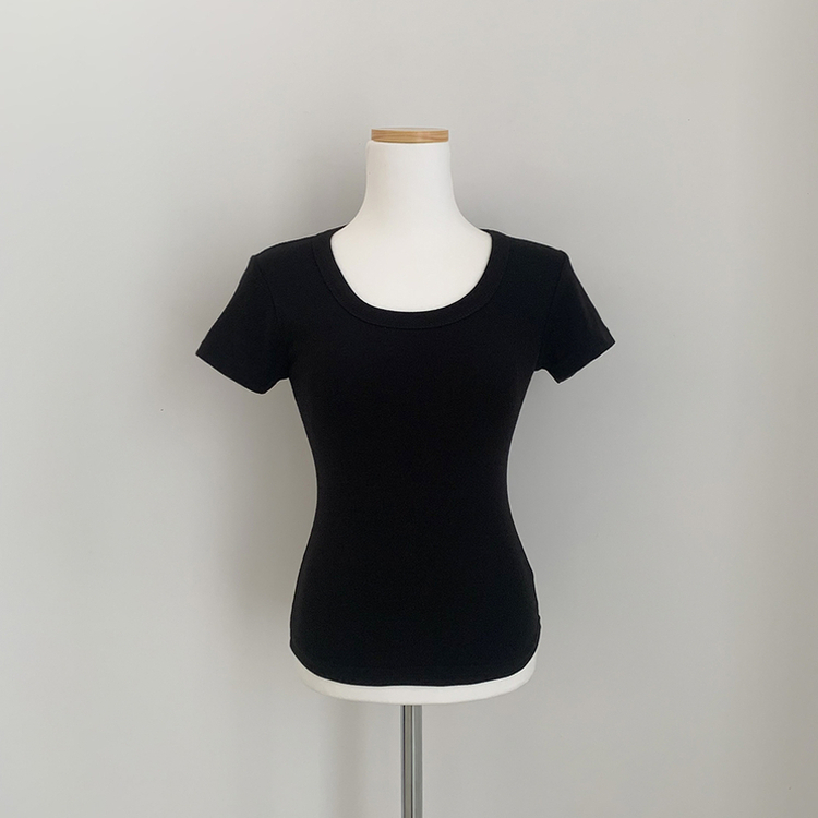 ストレッチUネック半袖Tシャツ(6color)