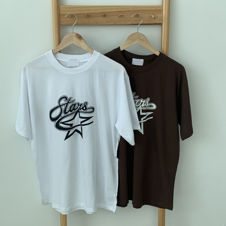スターレタリングクルーネック半袖Tシャツ