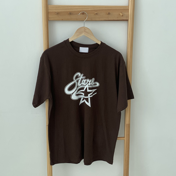 スターレタリングクルーネック半袖Tシャツ