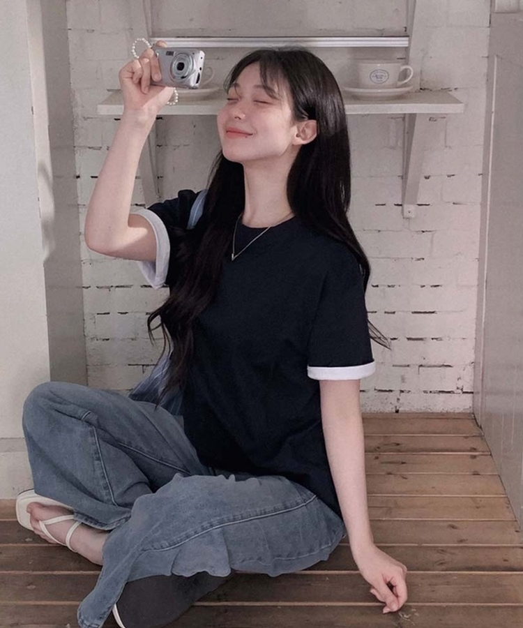 【丈別】ウォッシュドセミワイドデニムパンツ LIGHT DENIM