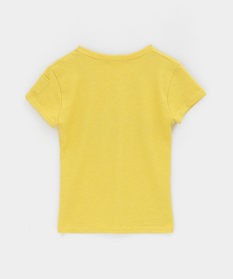 レタリングVネックポケット半袖Tシャツ