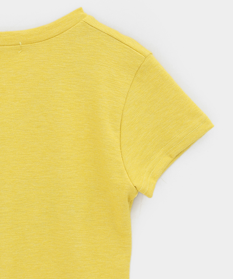 レタリングVネックポケット半袖Tシャツ