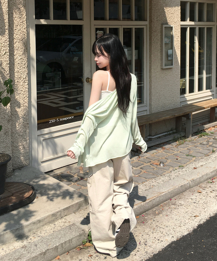 엔키 와이드 카고 롱 팬츠 코튼 면 바지 빅 포켓 허리조절 단추 핀턱 유니크 빈티지 데일리 하비추천 여름신상여름바지여름팬츠 베이지