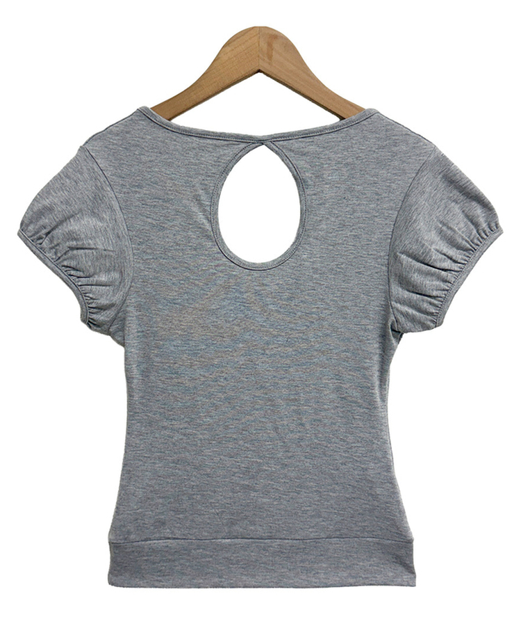 レースラップレイヤードパフ半袖Tシャツ