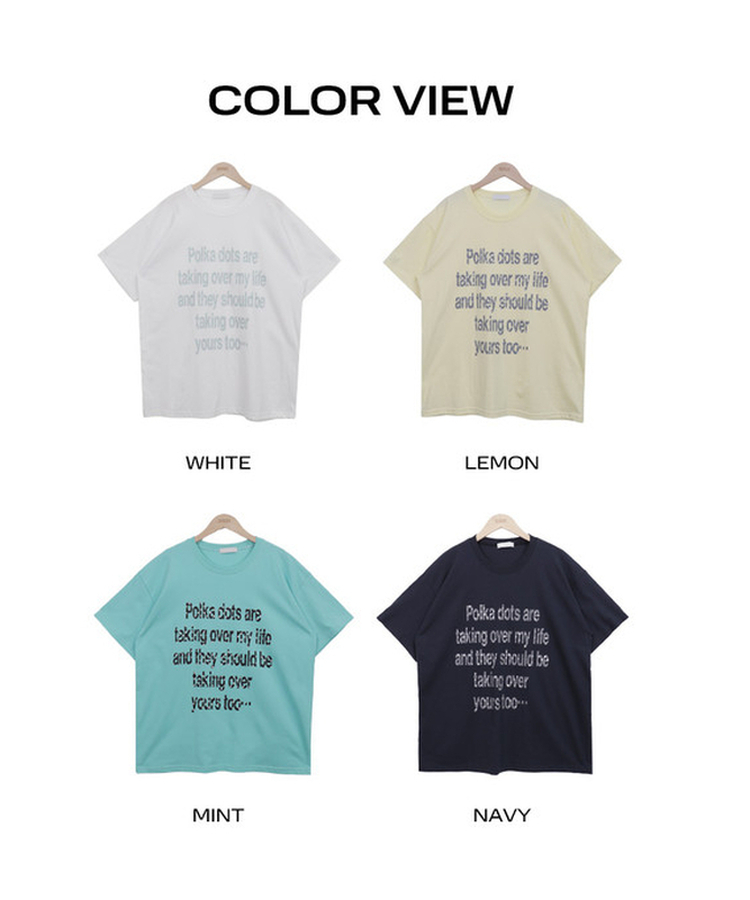 レタリング半袖Tシャツ