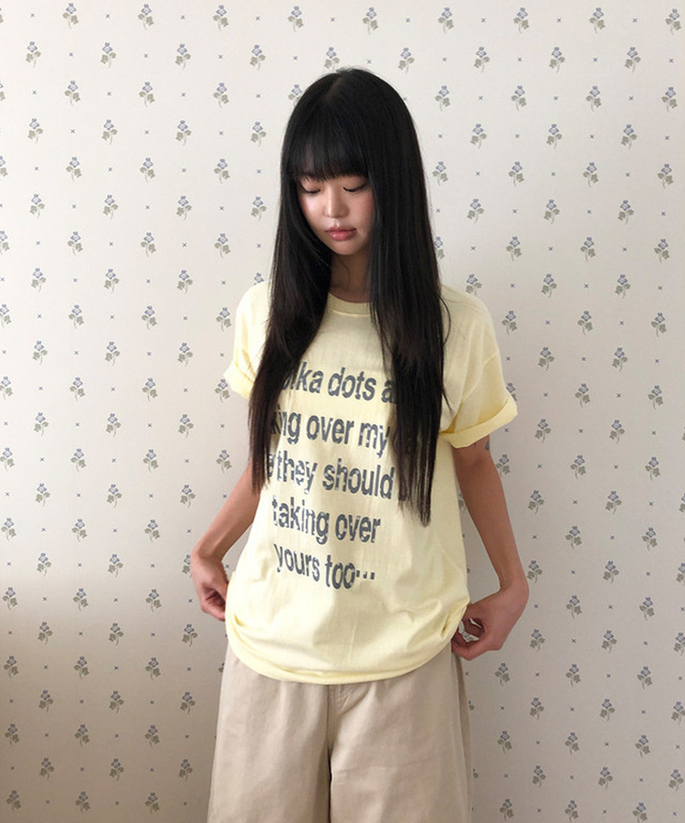 レタリング半袖Tシャツ LEMON