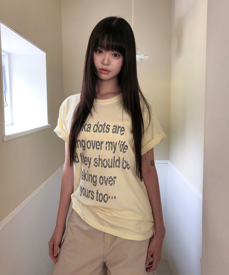 レタリング半袖Tシャツ LEMON