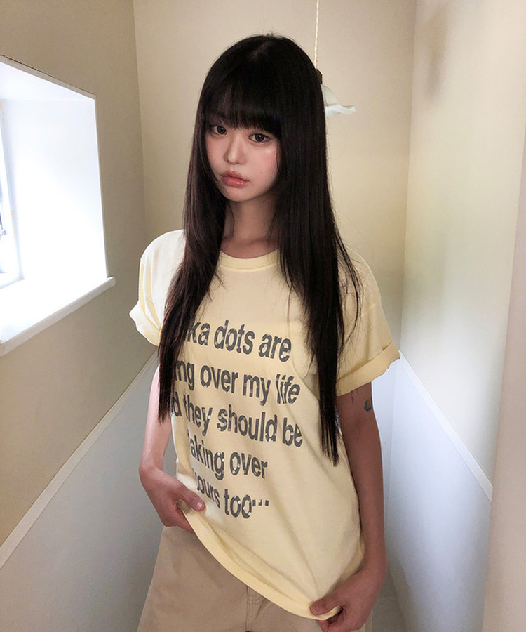 レタリング半袖Tシャツ LEMON
