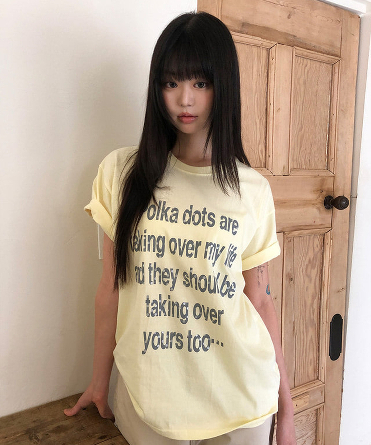 レタリング半袖Tシャツ LEMON