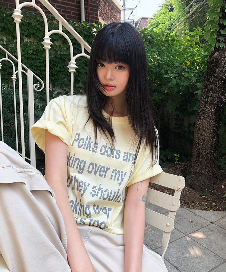 レタリング半袖Tシャツ LEMON
