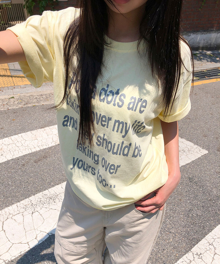 レタリング半袖Tシャツ LEMON
