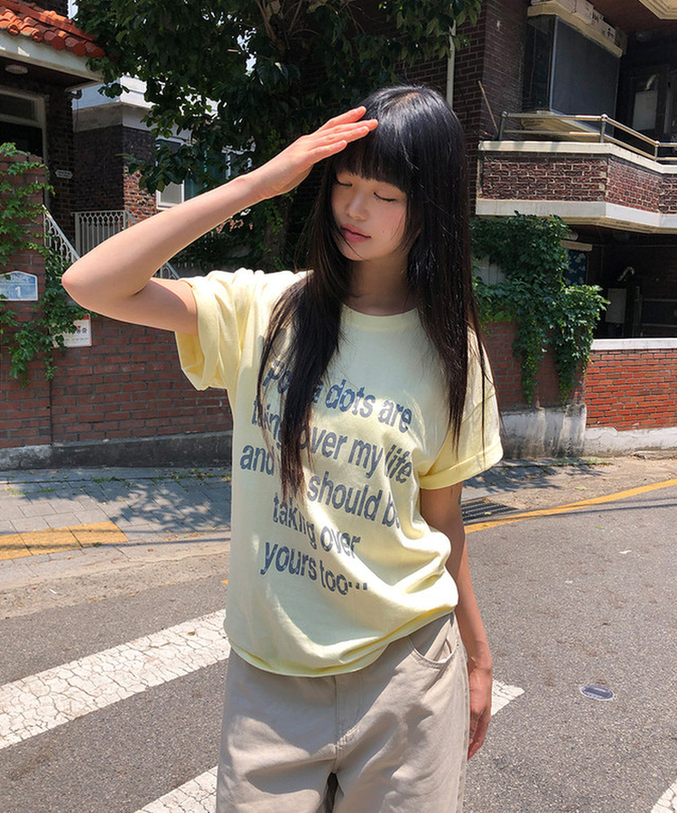レタリング半袖Tシャツ LEMON