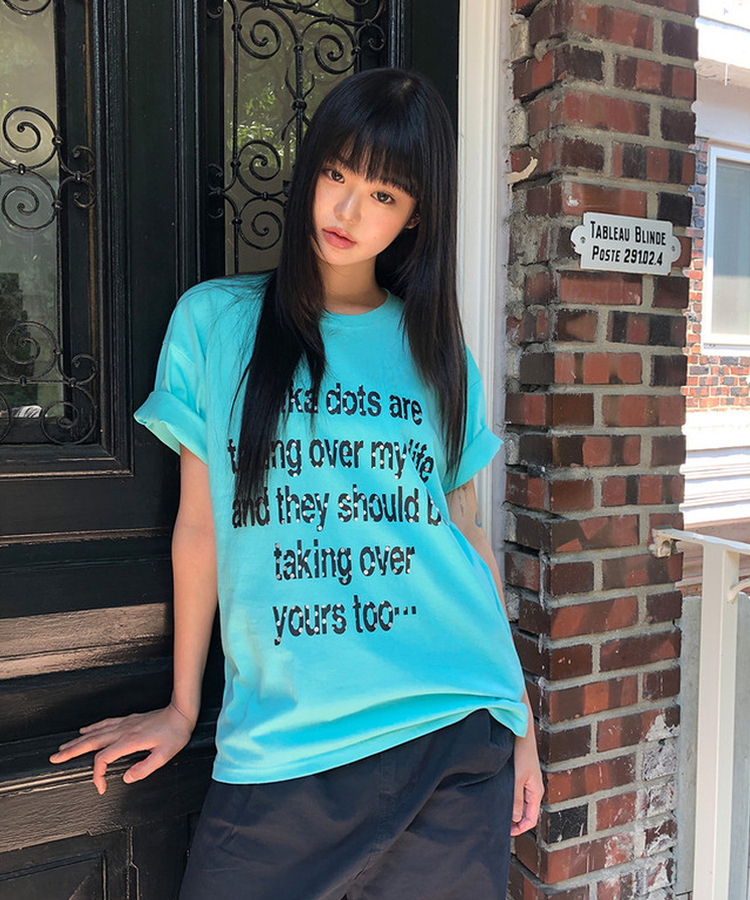 レタリング半袖Tシャツ MINT