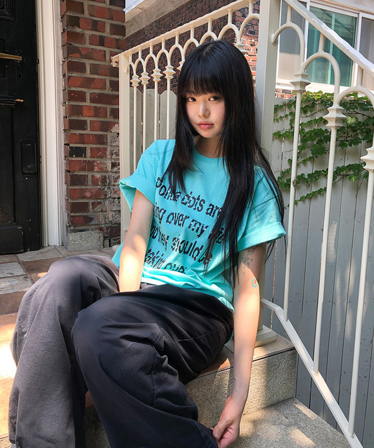 レタリング半袖Tシャツ MINT