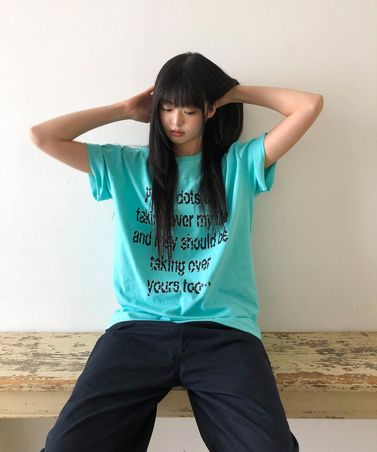 レタリング半袖Tシャツ MINT