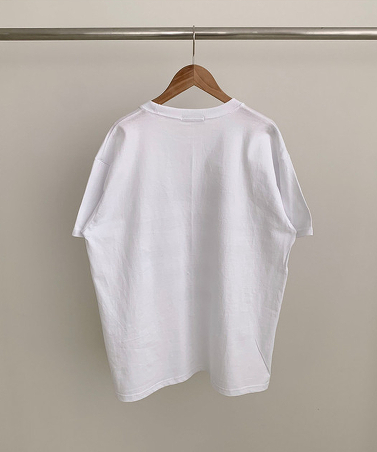 ドットレタリングUネックルーズ半袖Tシャツ