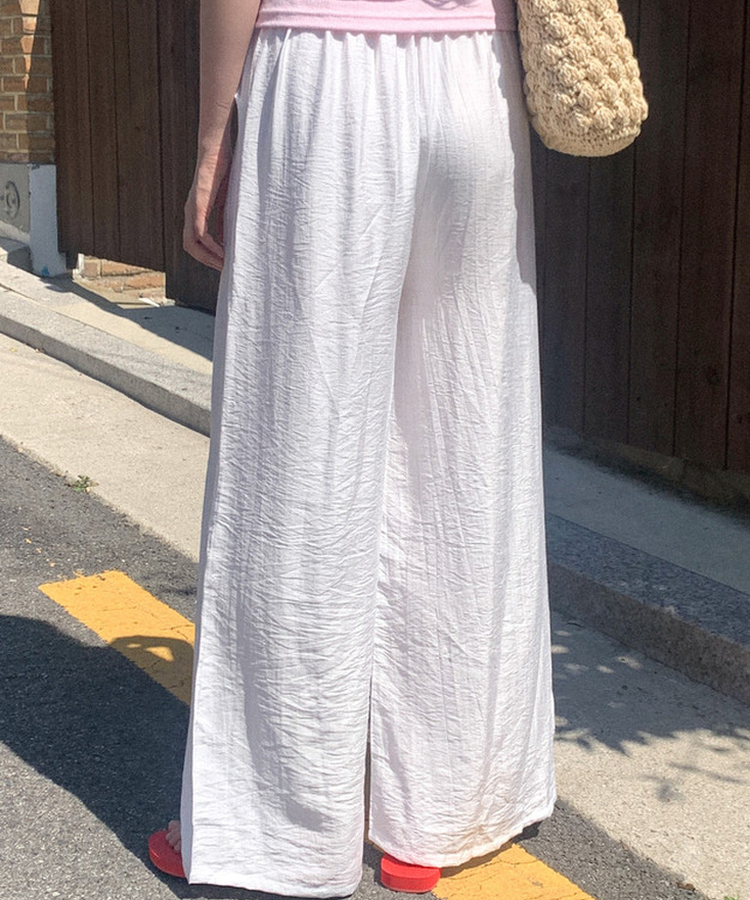 ウエストゴムワイドパンツ IVORY
