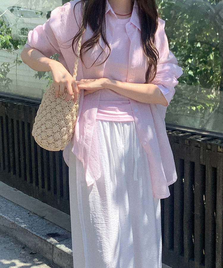ウエストゴムワイドパンツ IVORY