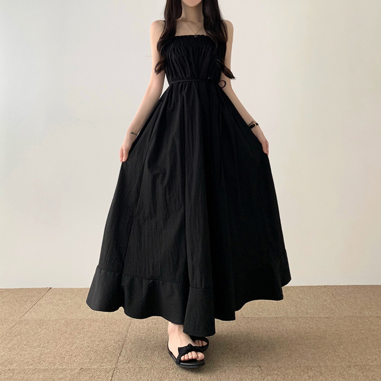2WAYサマーロングワンピース(5color) BLACK