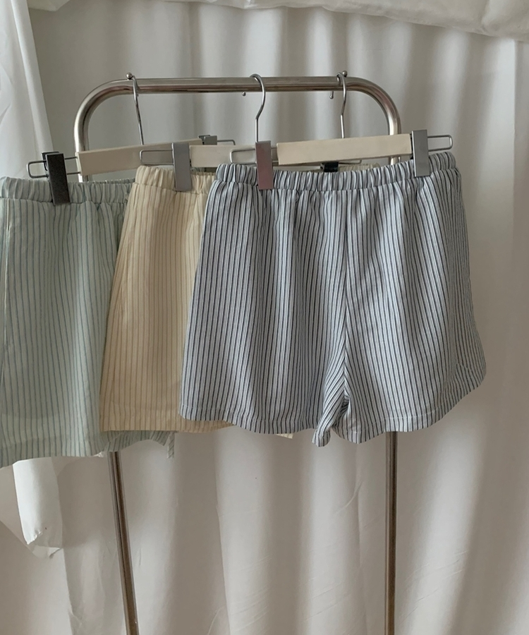 ストライプバンディングショートパンツ