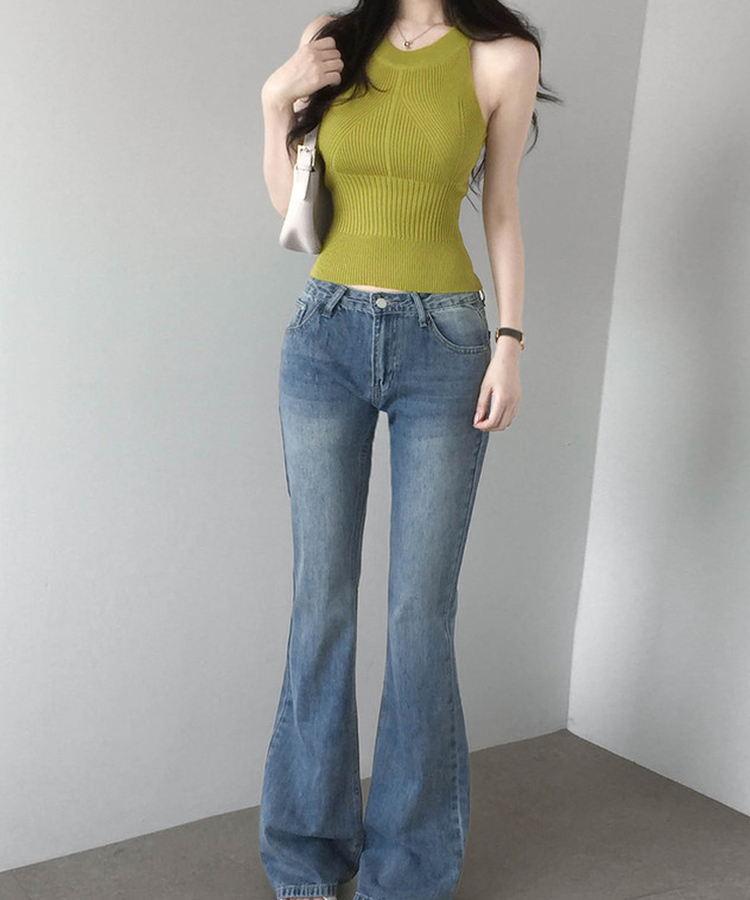 【丈別】ローライズデニムブーツカットパンツ VIN BLUE