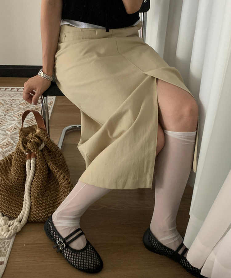 メッシュメリージェーンフラットシューズ BLACK