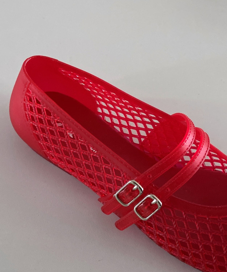 メッシュメリージェーンフラットシューズ