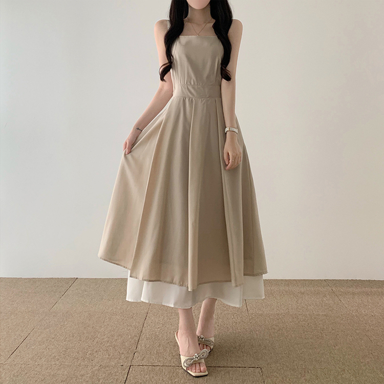 ティアードキャミソールロングワンピース｜ロングワンピース｜韓国