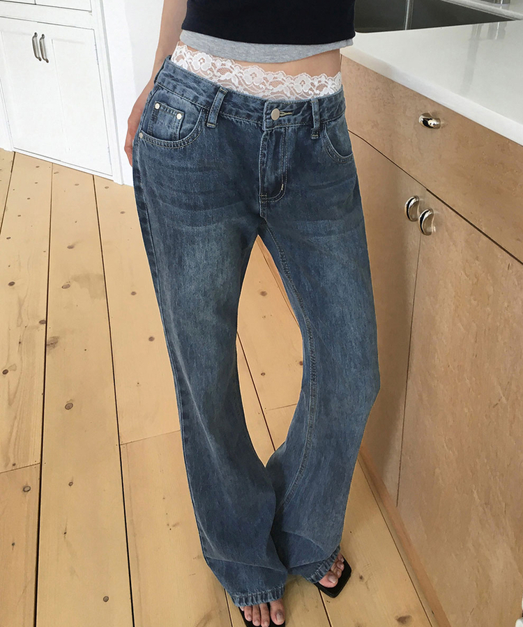 【丈別】ローライズブーツカットデニムパンツ VINTAGE MEDIUM