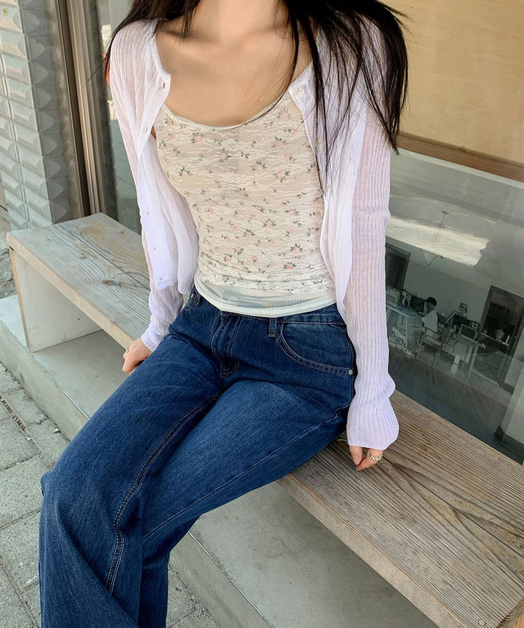 【丈別】ローライズブーツカットデニムパンツ DEEP DENIM