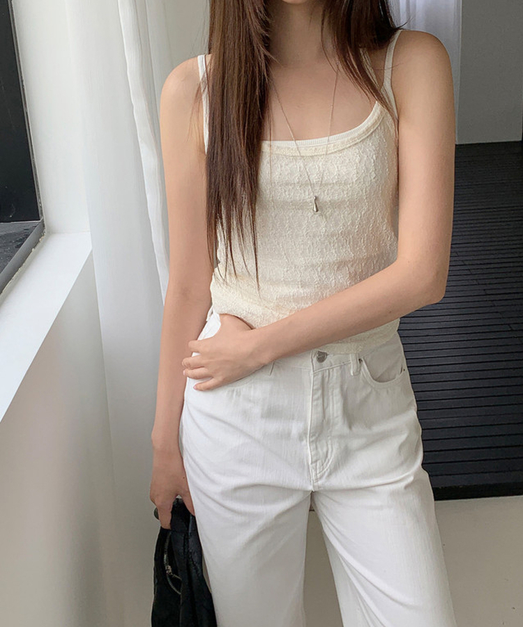 レースホルターネックキャミソール CREAM