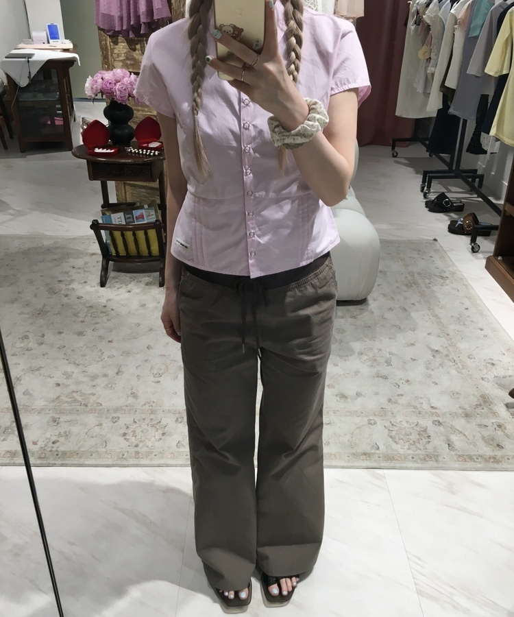 ブーツカットリブパンツ KHAKI