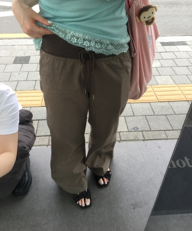 ブーツカットリブパンツ KHAKI