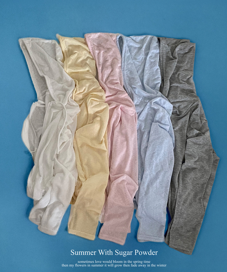 베스 슬러브 시스루 여리핏 투웨이 후드집업점퍼 5color