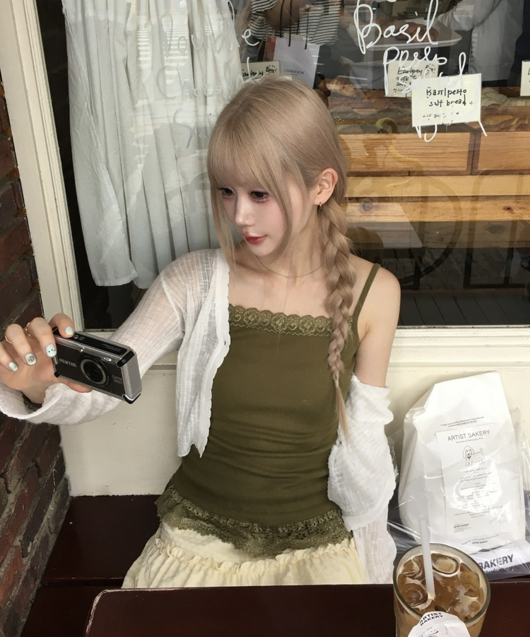フリルキャミソール KHAKI