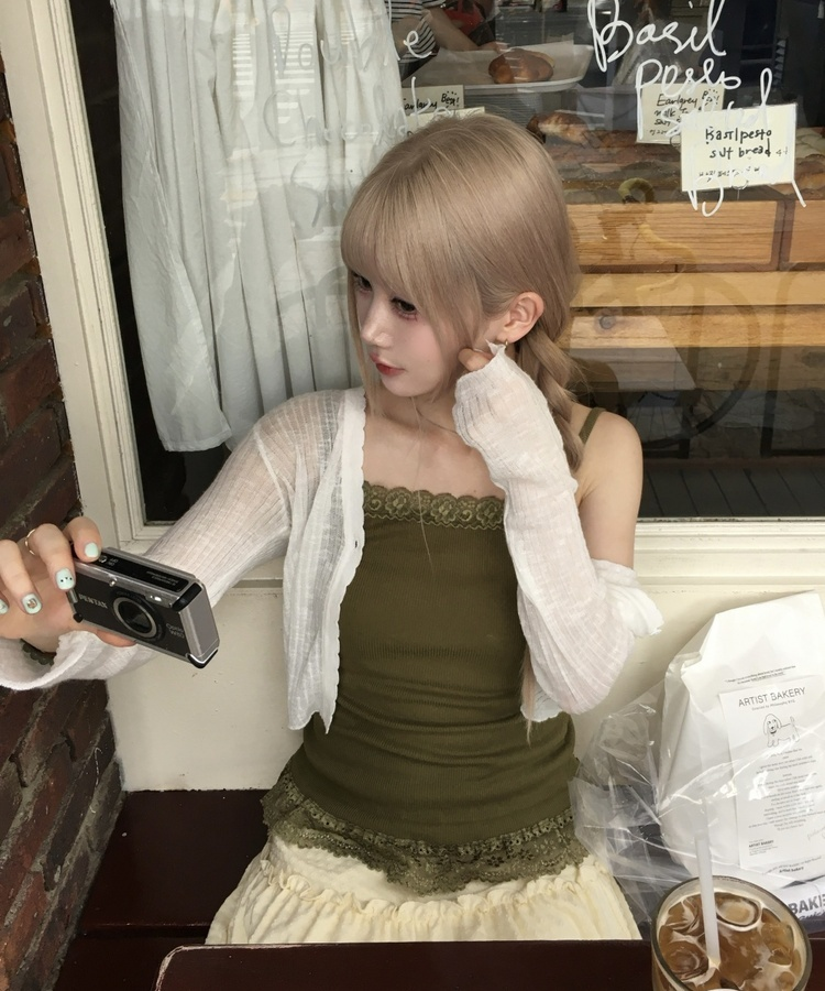 フリルキャミソール KHAKI