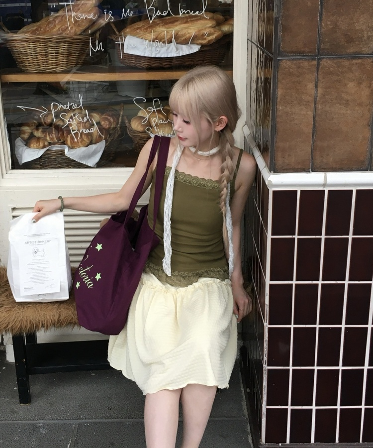 フリルキャミソール KHAKI