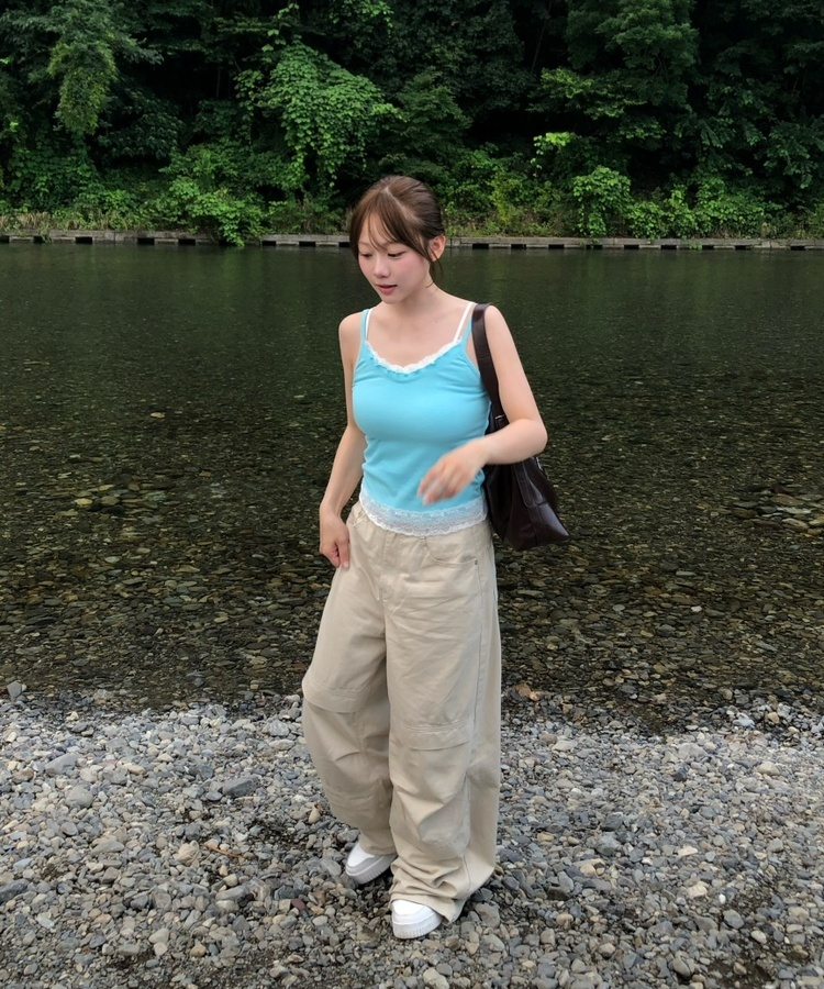 レザーバックルショルダーバッグ BROWN