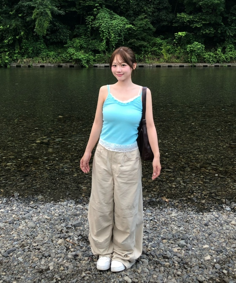レザーバックルショルダーバッグ BROWN