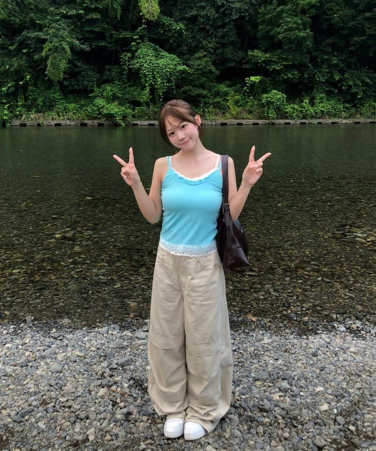 レザーバックルショルダーバッグ BROWN