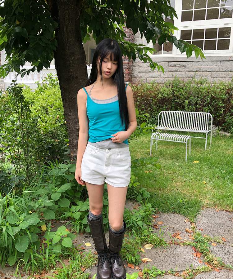 スタッズショートパンツ WHITE
